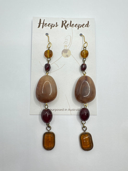 Brown pebble drops