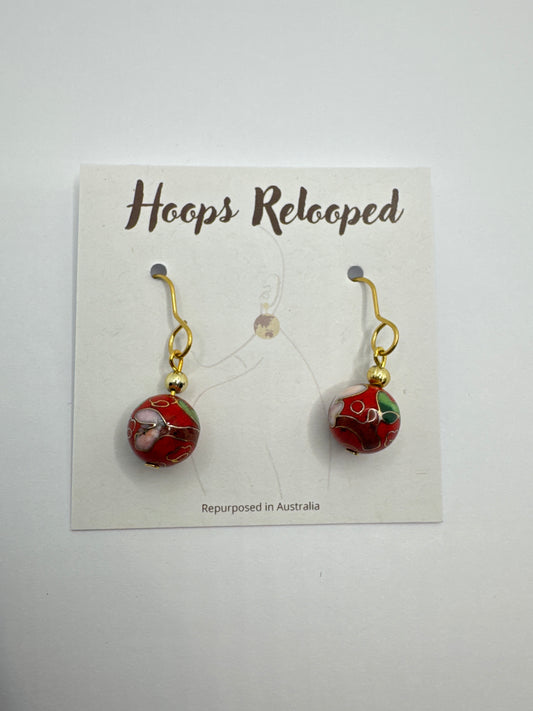 Red floral baubles