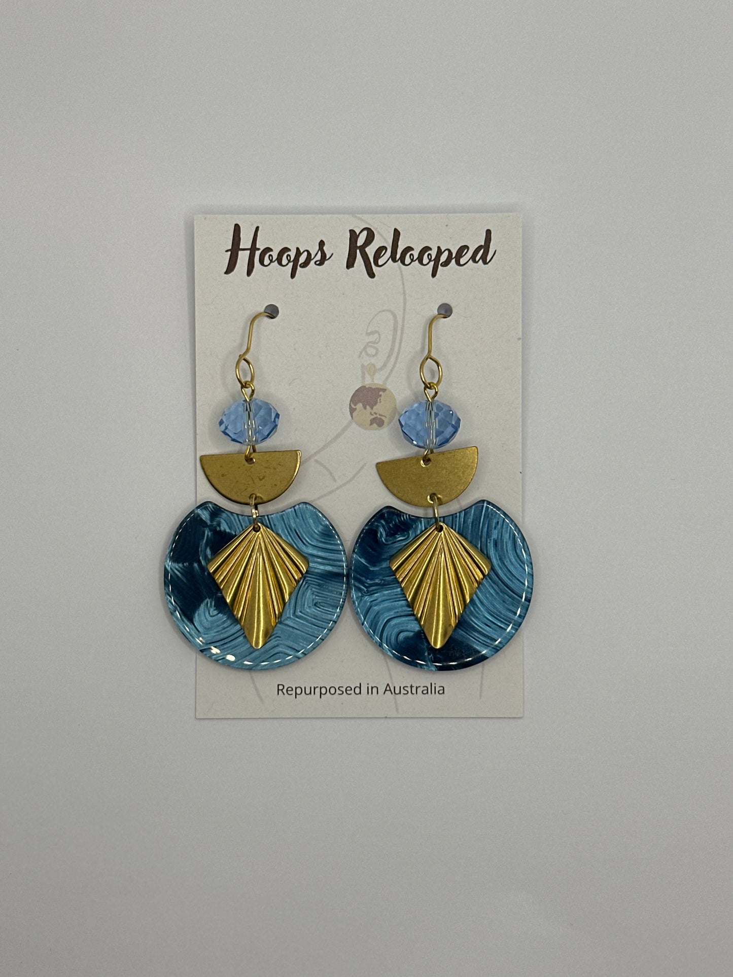 Blue and gold geometrics