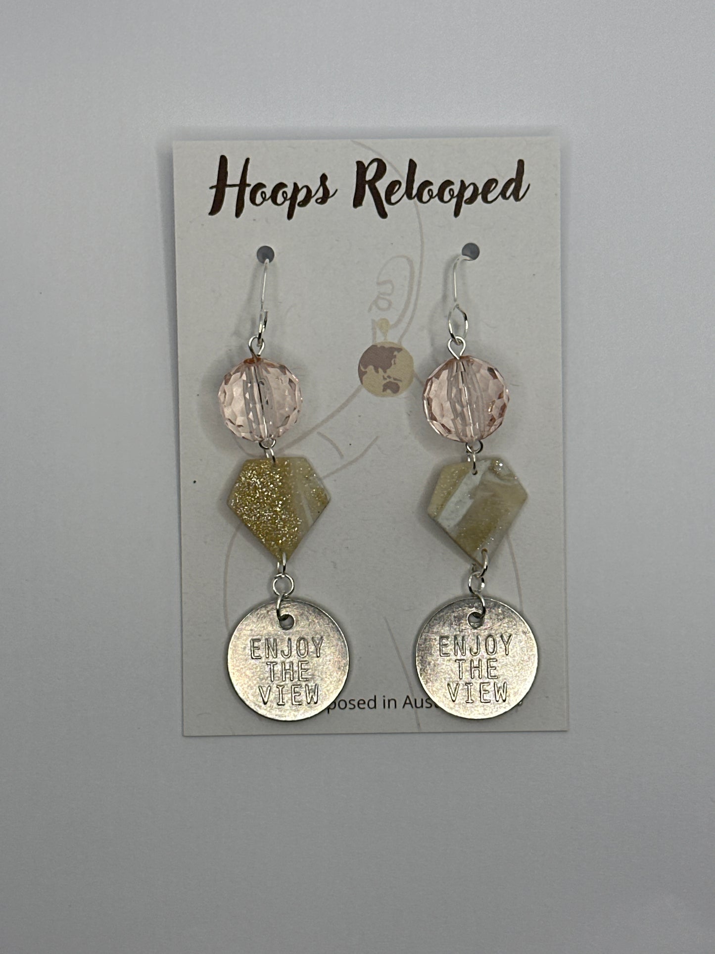 Pink and silver drops