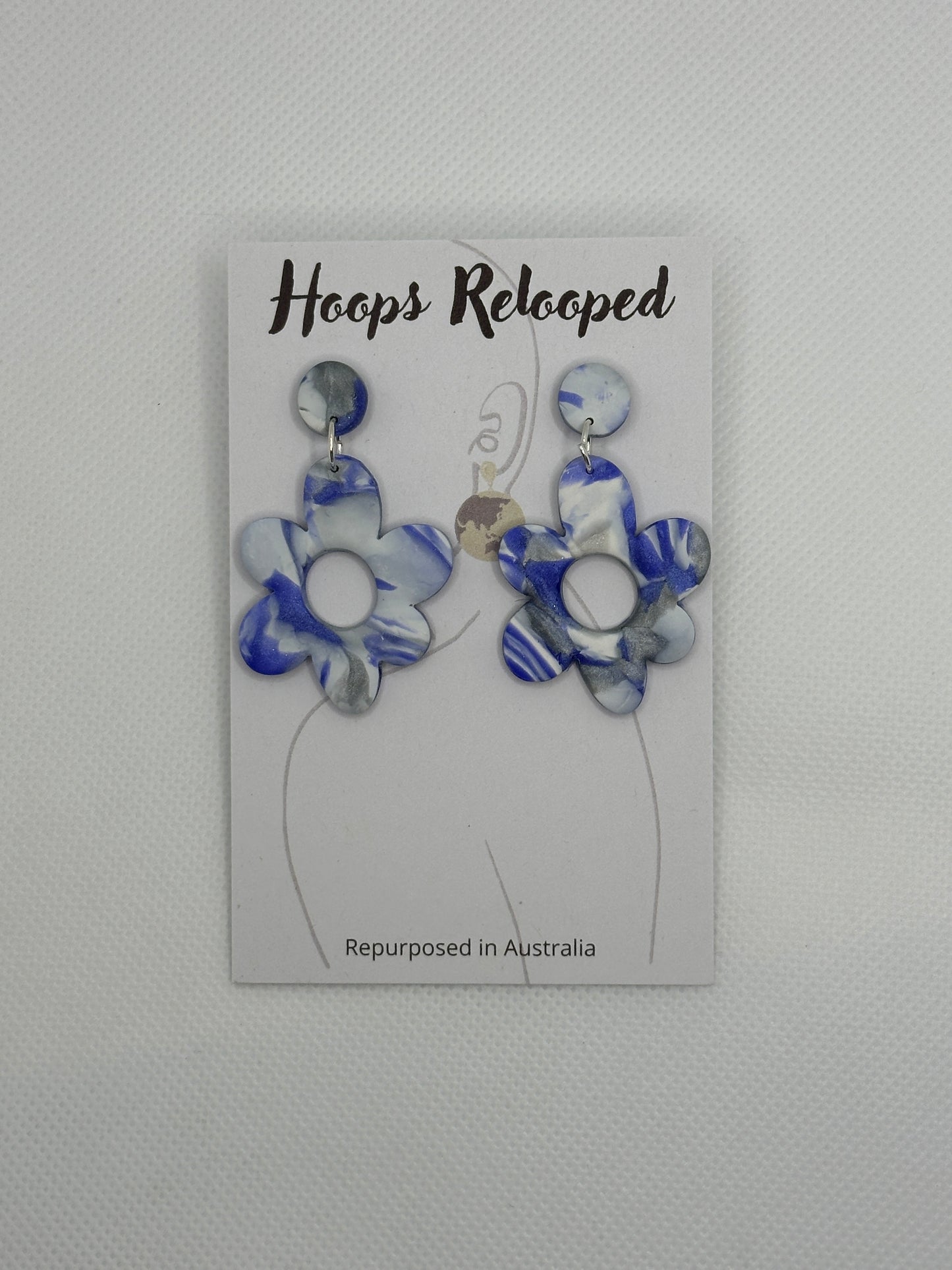 Purple marble flowers