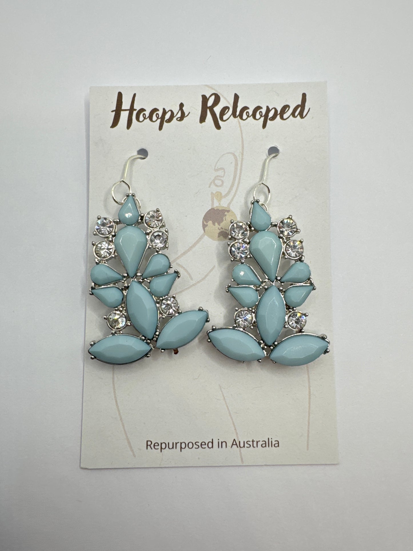 Light blue sparkle dangles