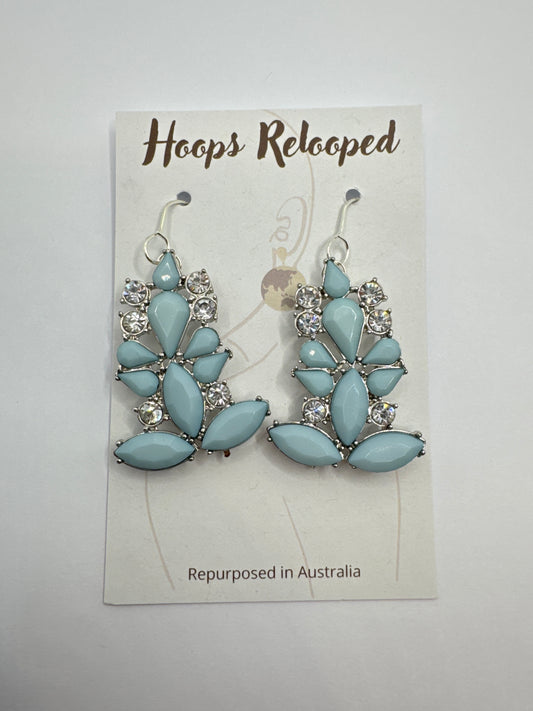 Light blue sparkle dangles