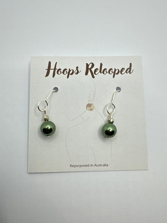Silver green baubles