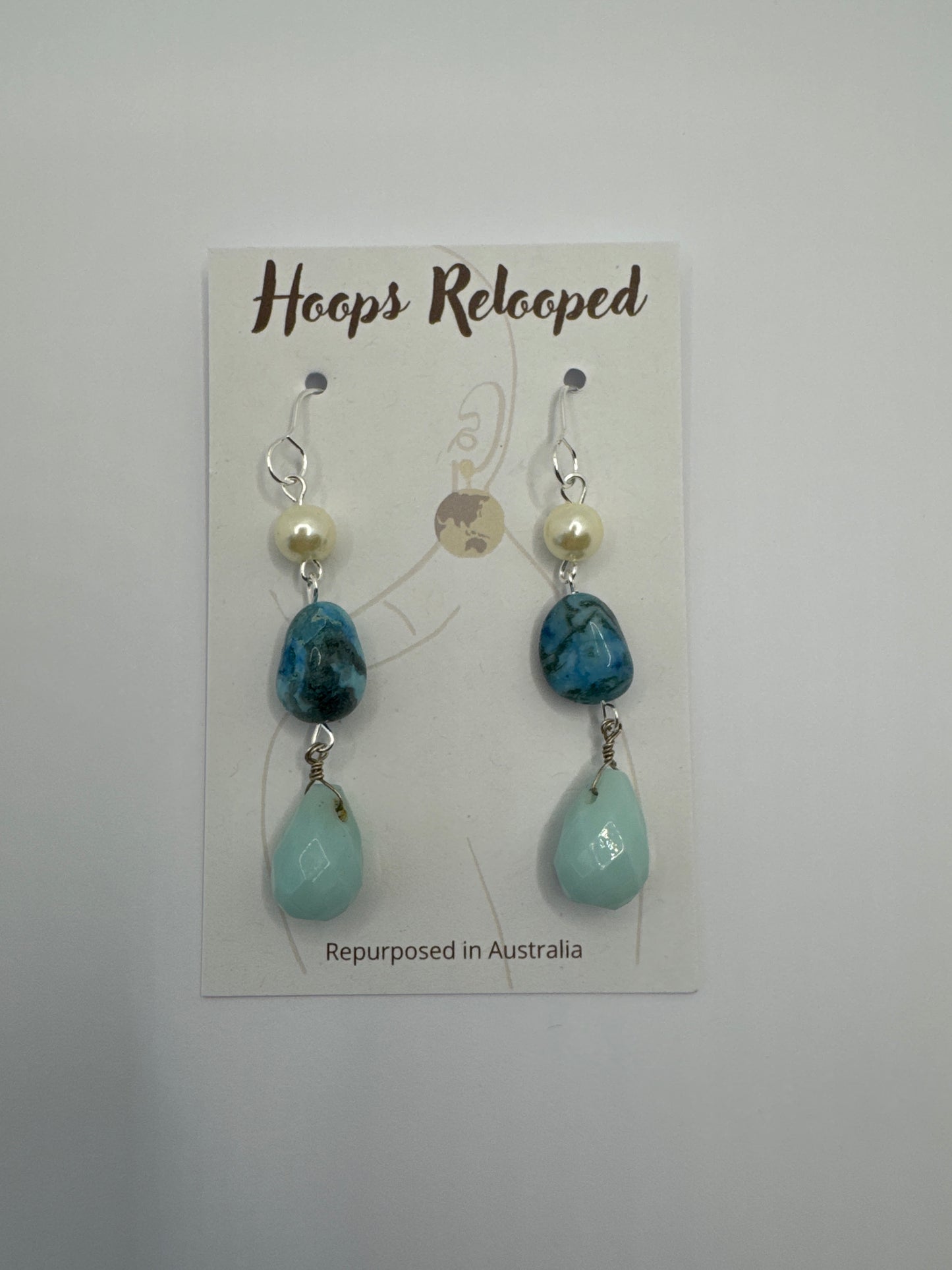Blue and aqua drops