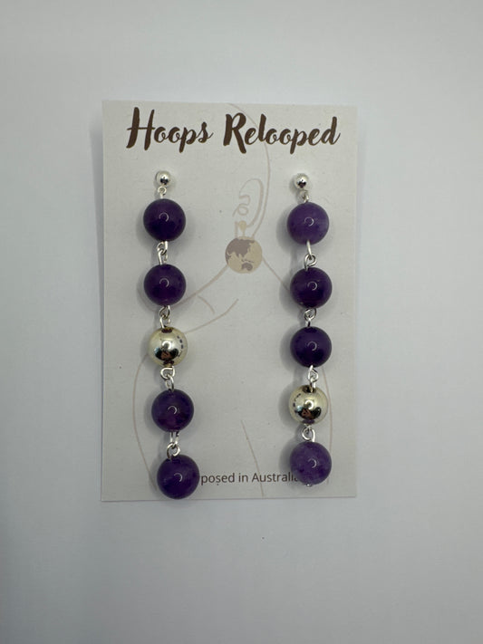 Purple and silver balls