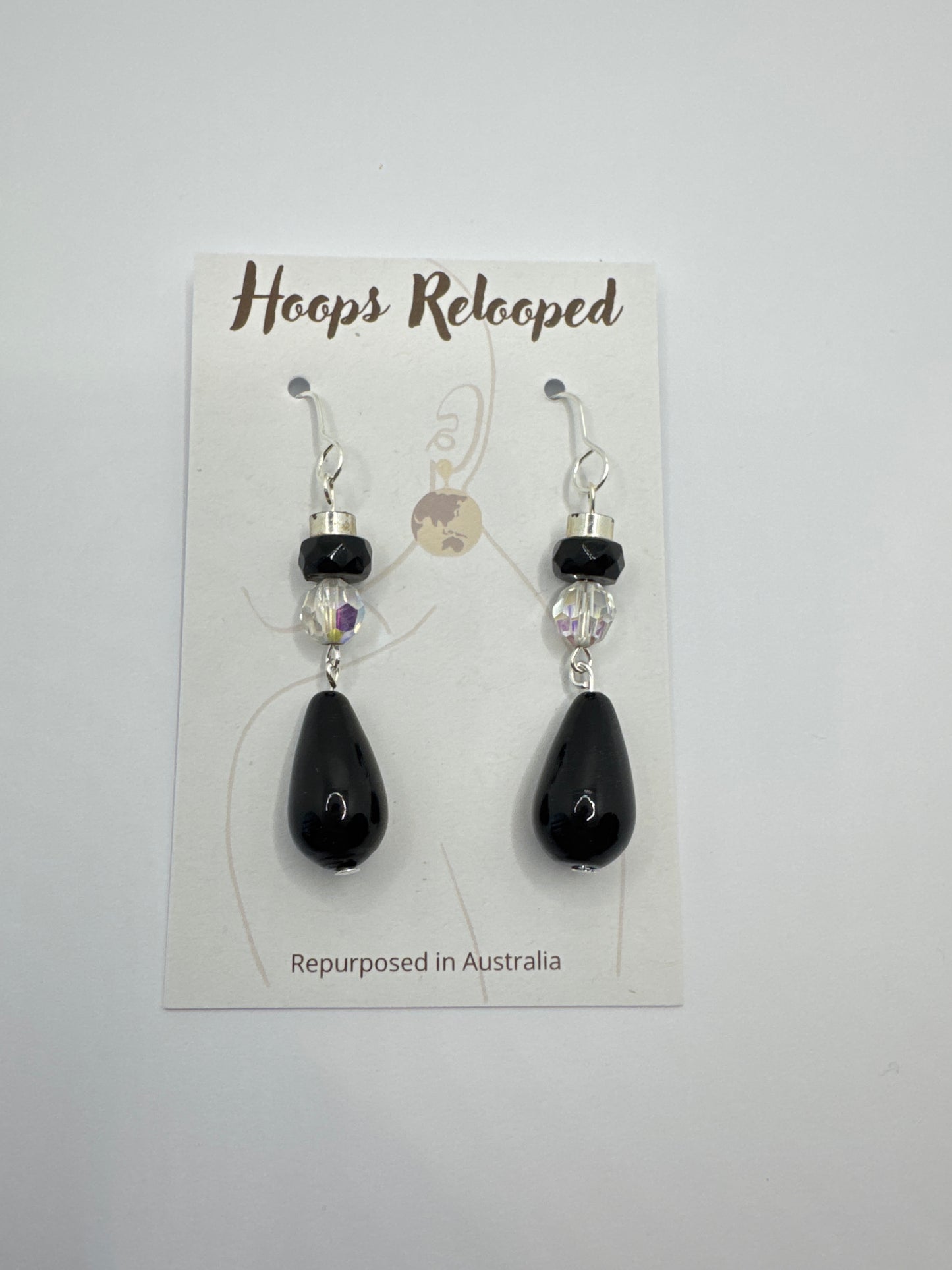 Black and silver drops