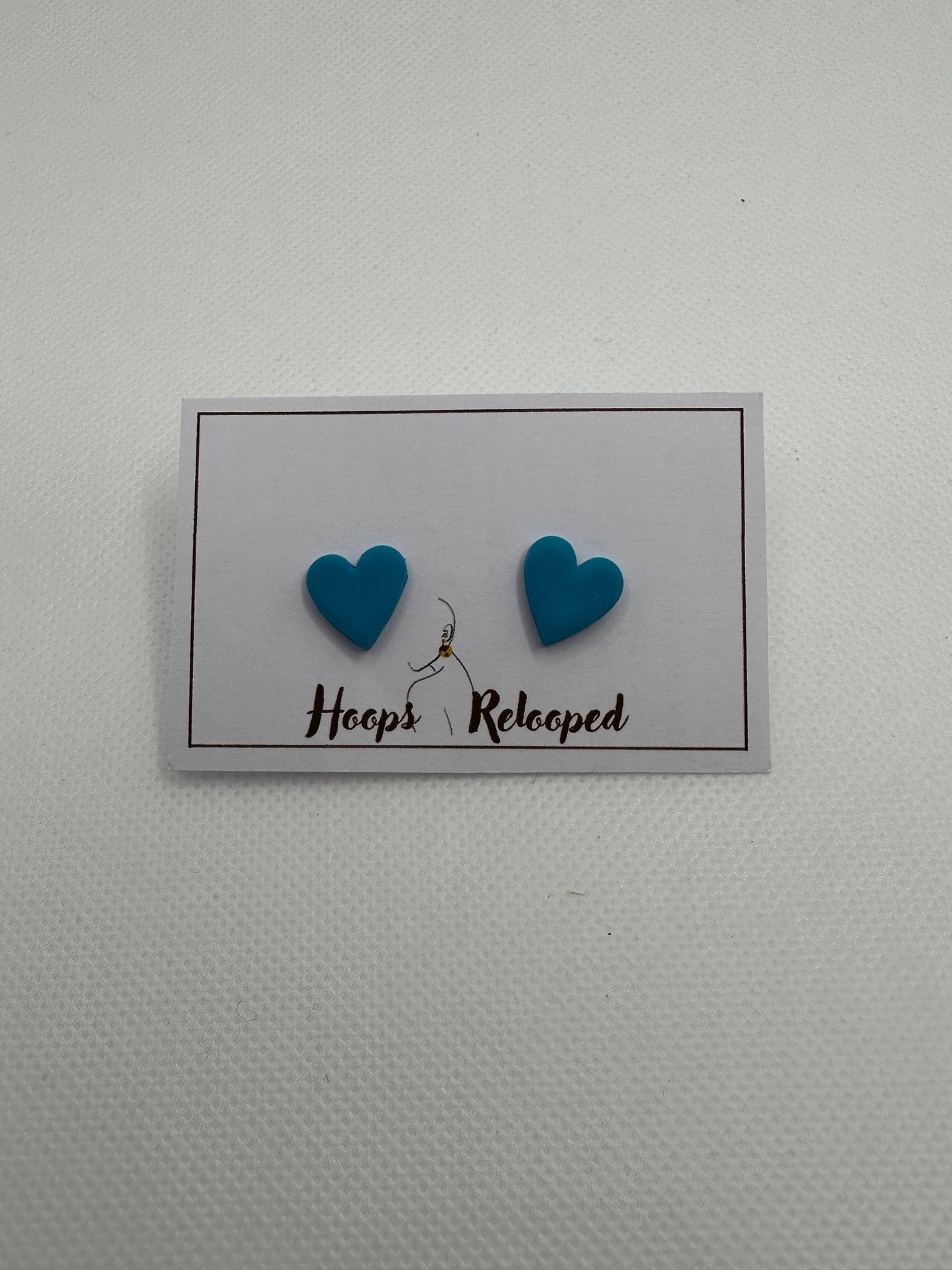Sky blue medium hearts