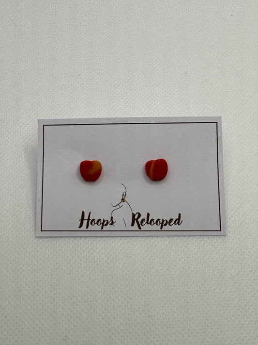 Red apple mini studs