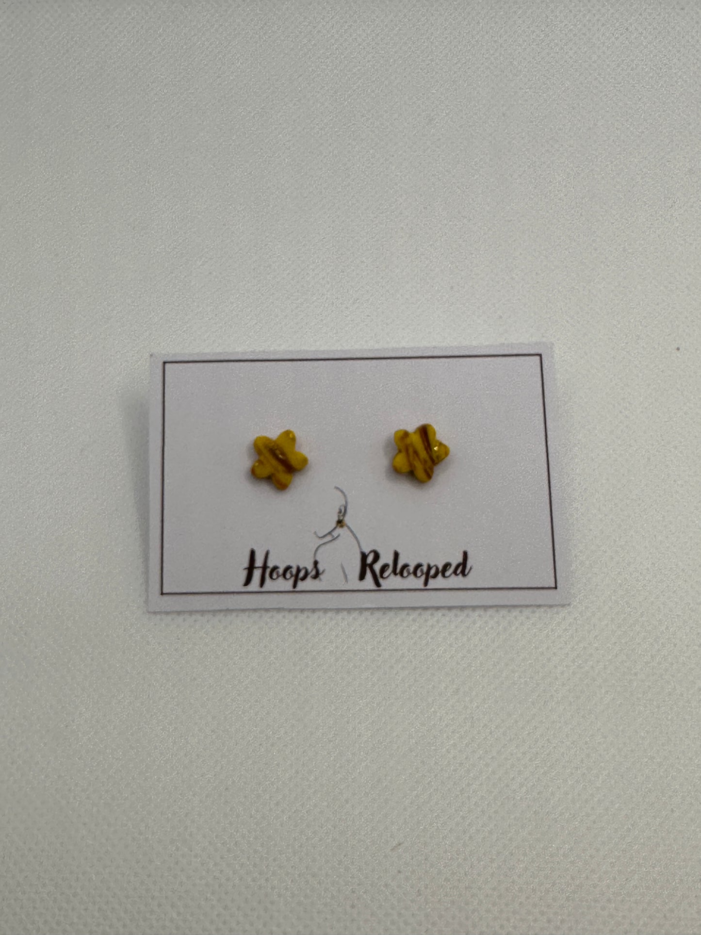 Yellow flower mini studs