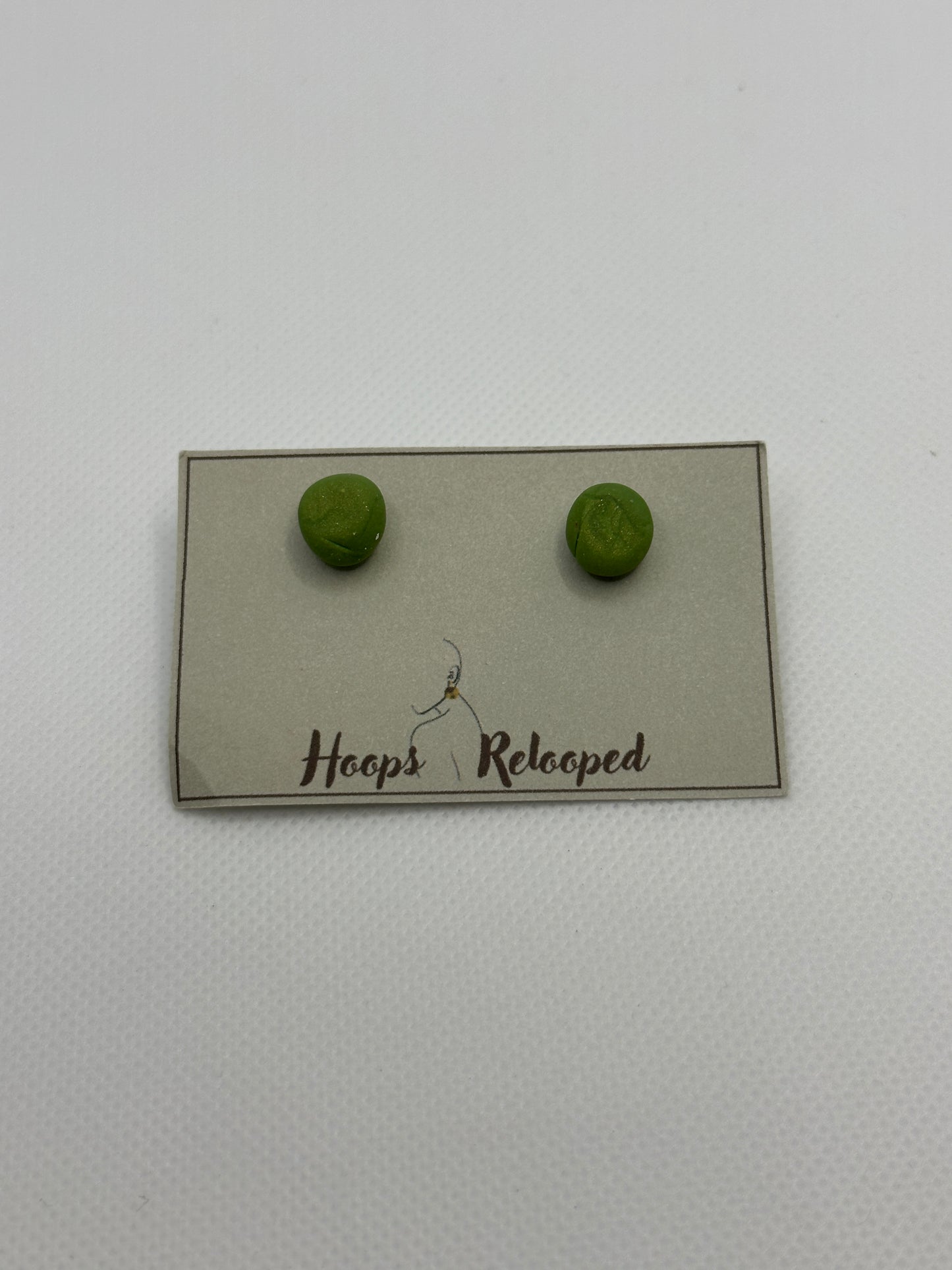 Green dot mini studs