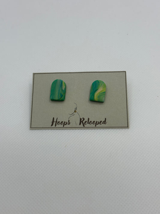 Green marble arch mini studs