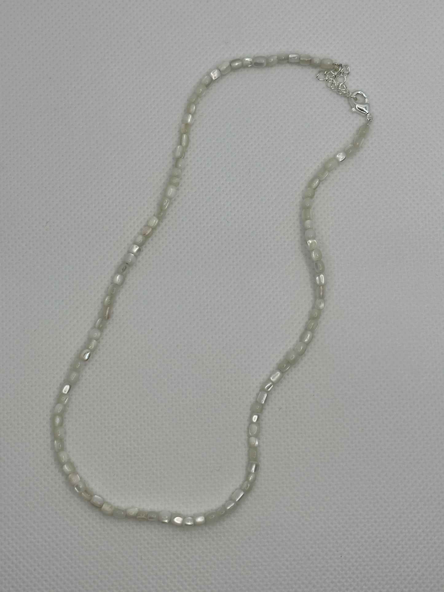 White pearl beaded necklace