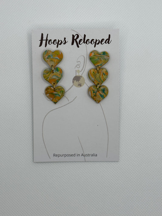 Marble yellow hearts