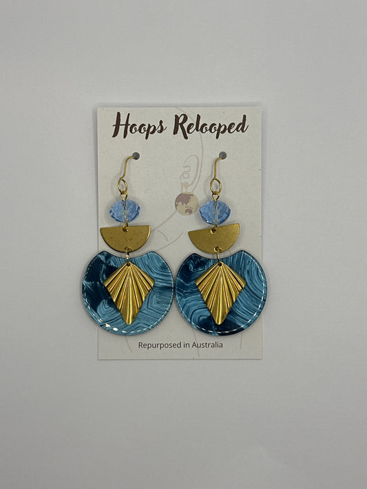 Blue and gold geometrics