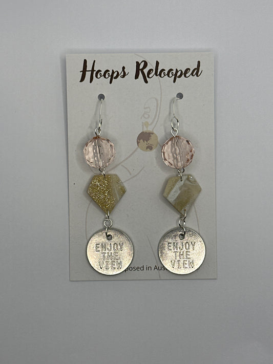 Pink and silver drops