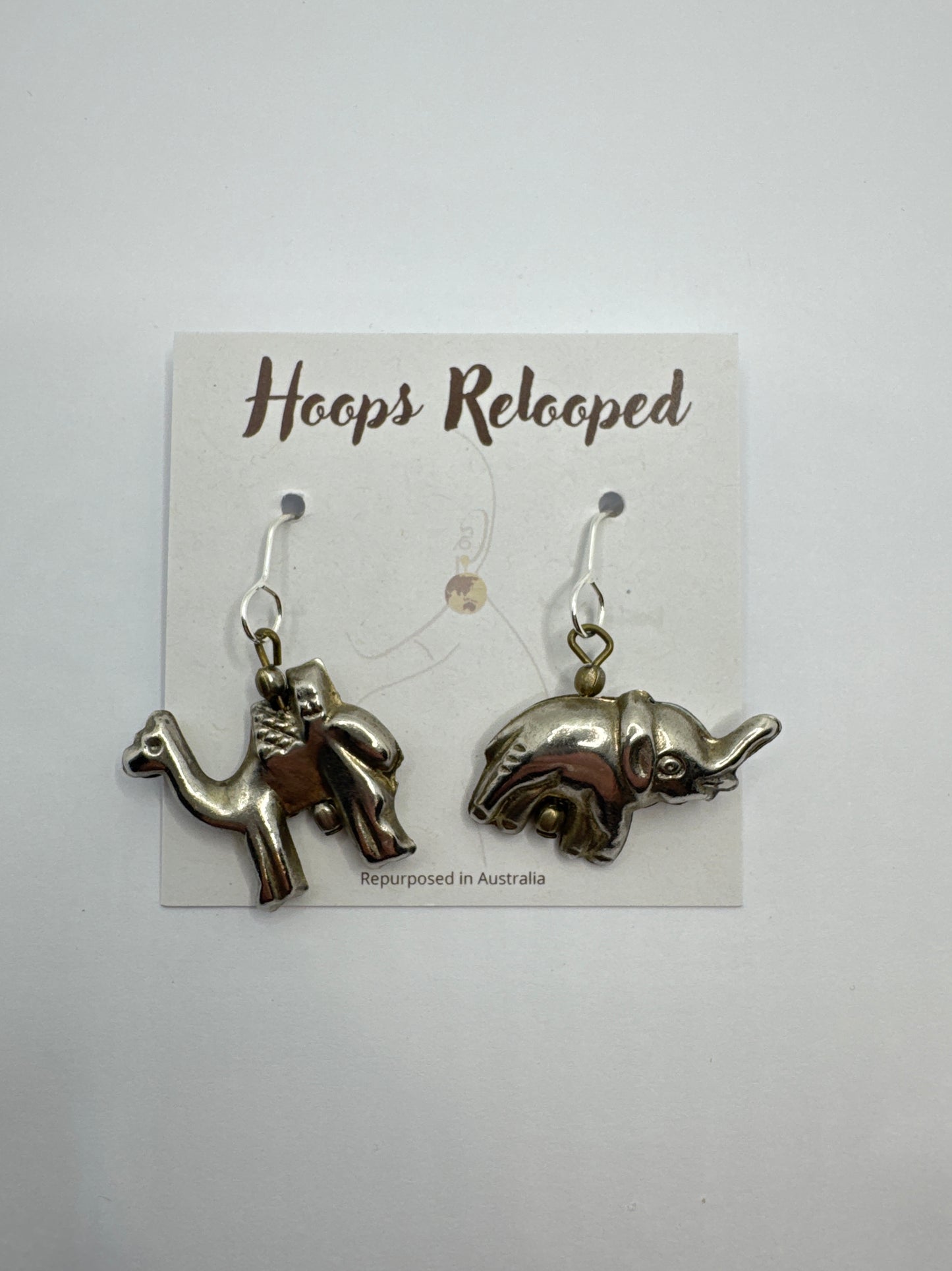 Silver camel and elephant