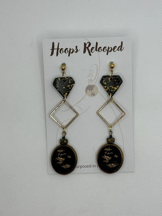 Black and gold drops