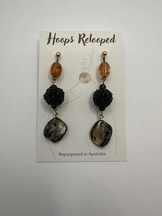 Brown and black dangles