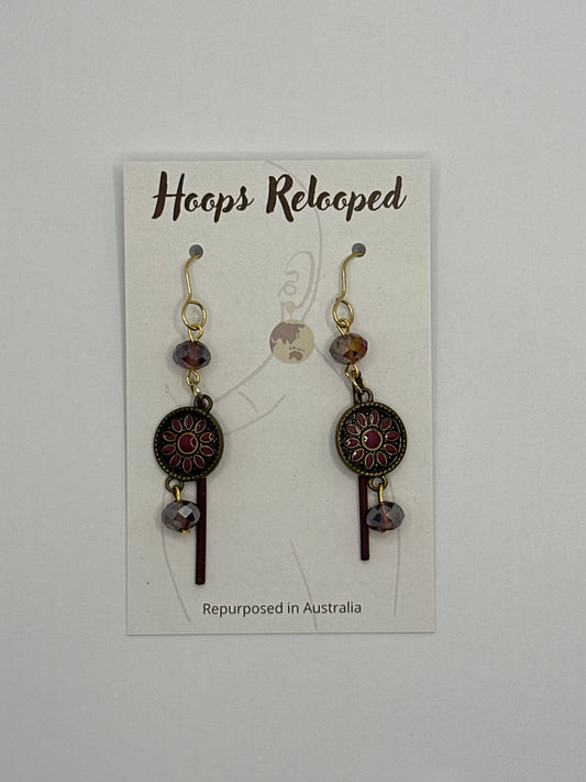 Pink and gold drops
