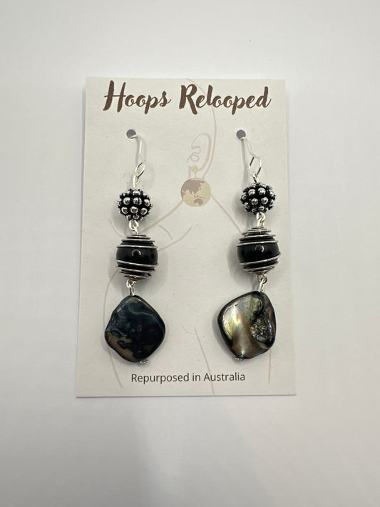 Black and silver drops
