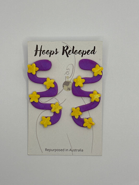 Purple and yellow squiggles