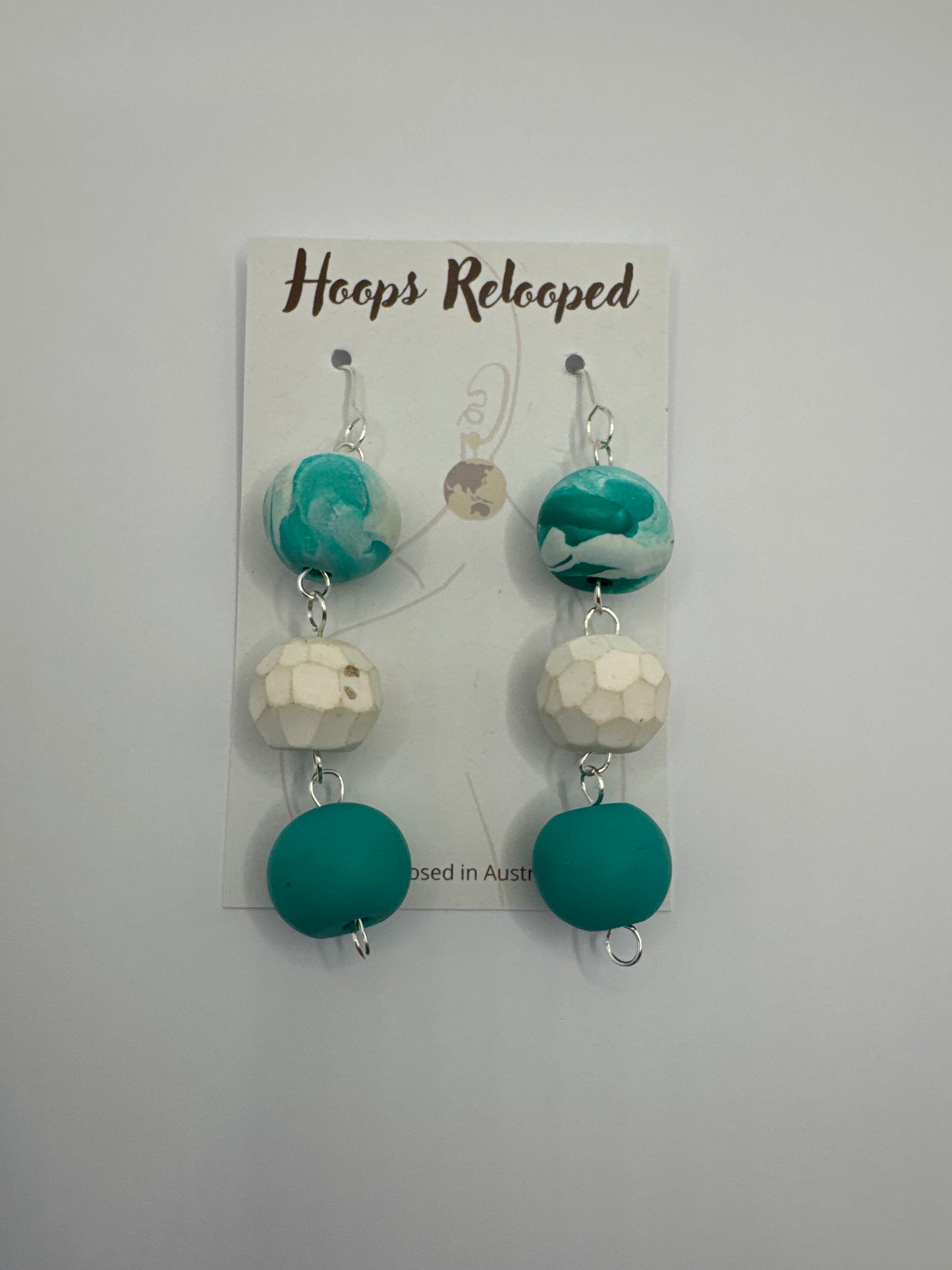 Aqua and white geometric balls