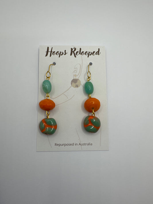 Aqua and orange drops