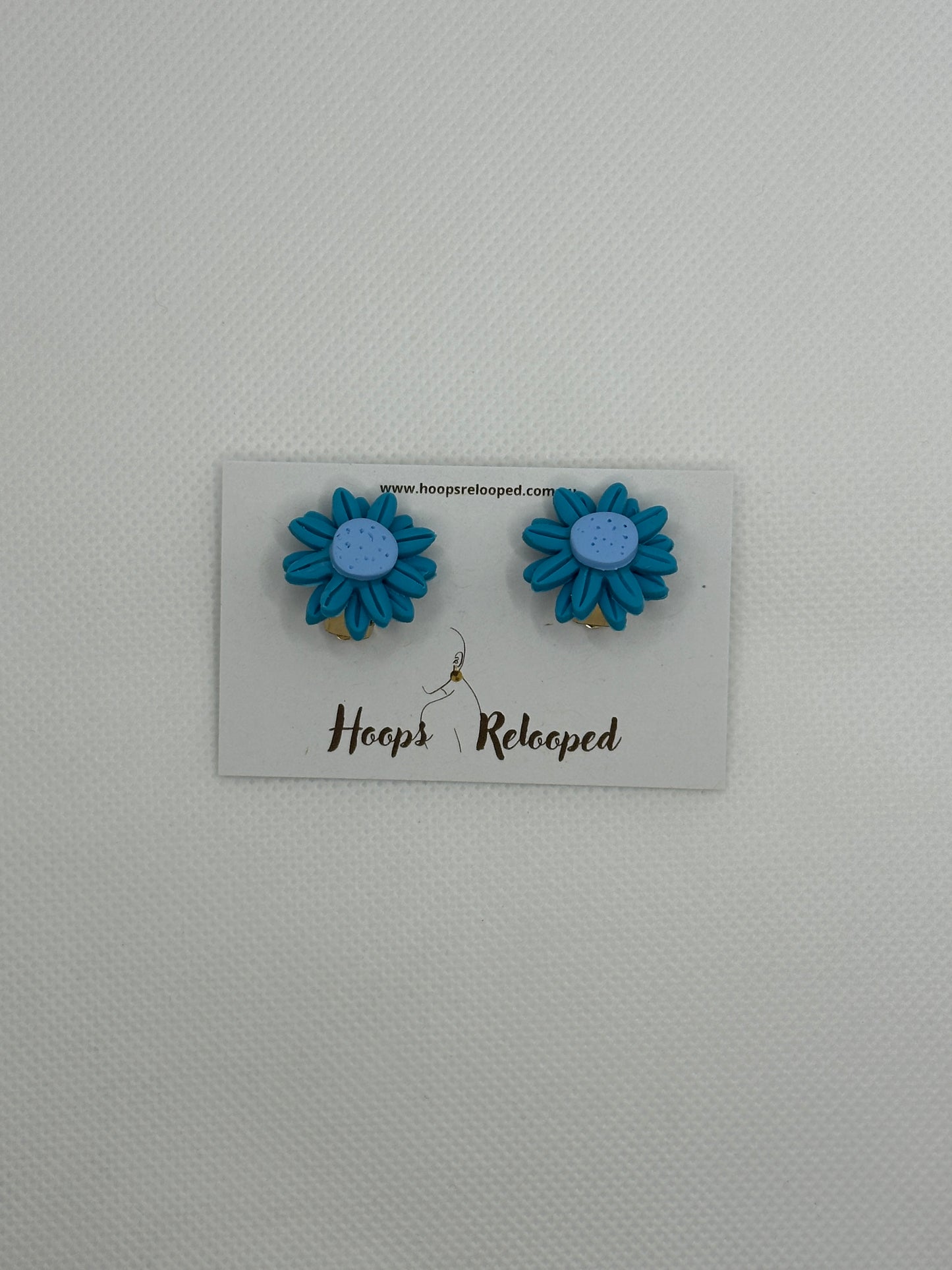 CLIP ON flower studs