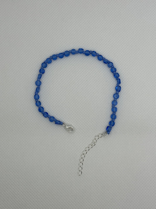 Blue bead bracelet