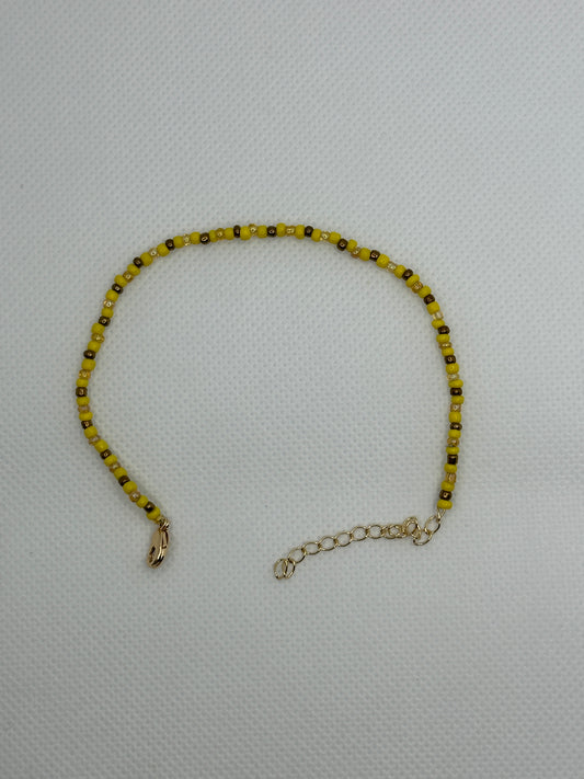 Yellow beaded bracelet