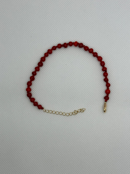 Red beaded bracelet