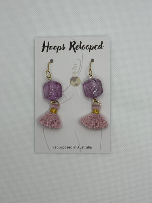 Purple gem tassels