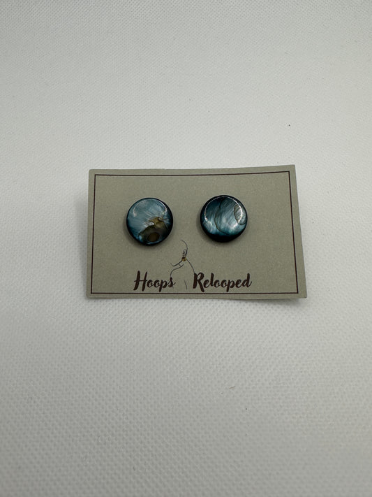 Blue bead studs