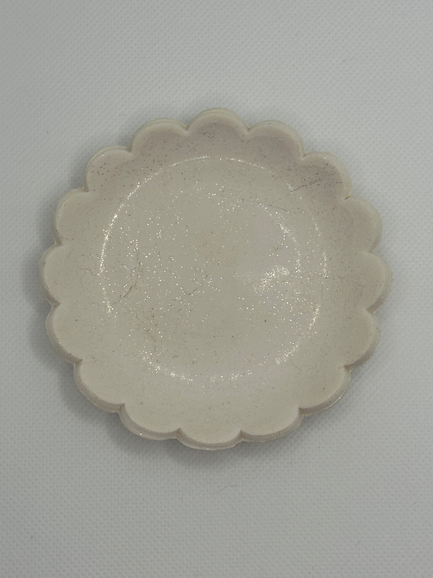 Sparkly white trinket tray