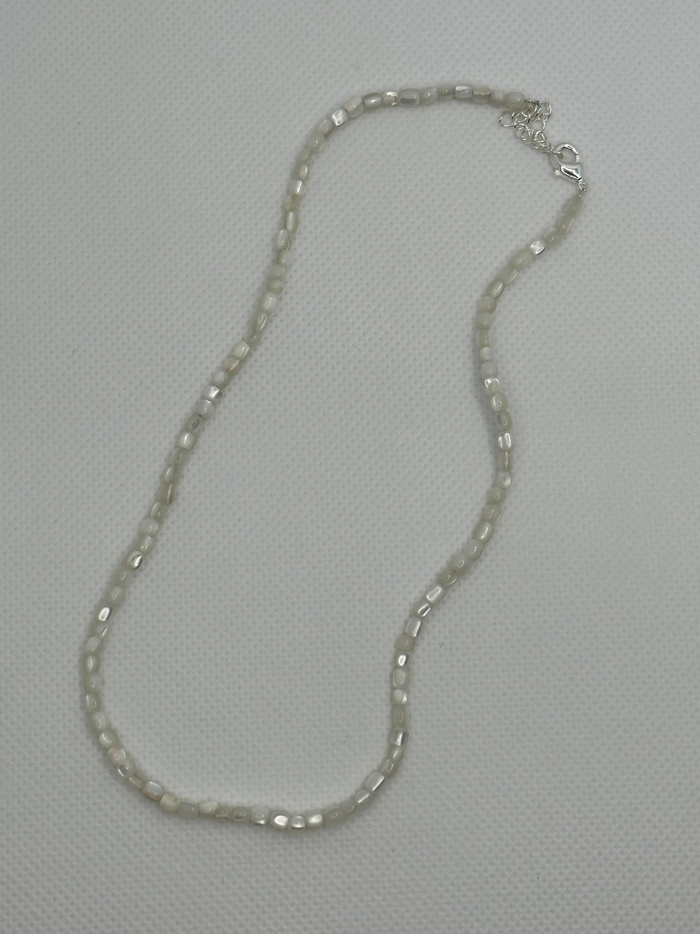 White pearl beaded necklace