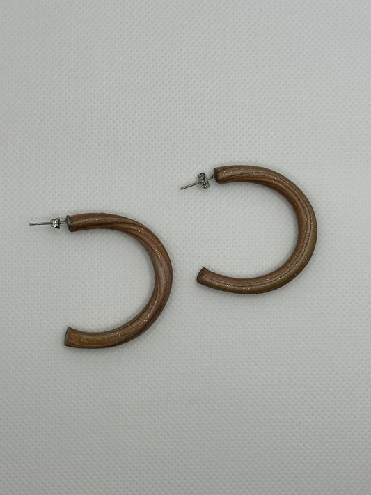 Bronze brown hoops