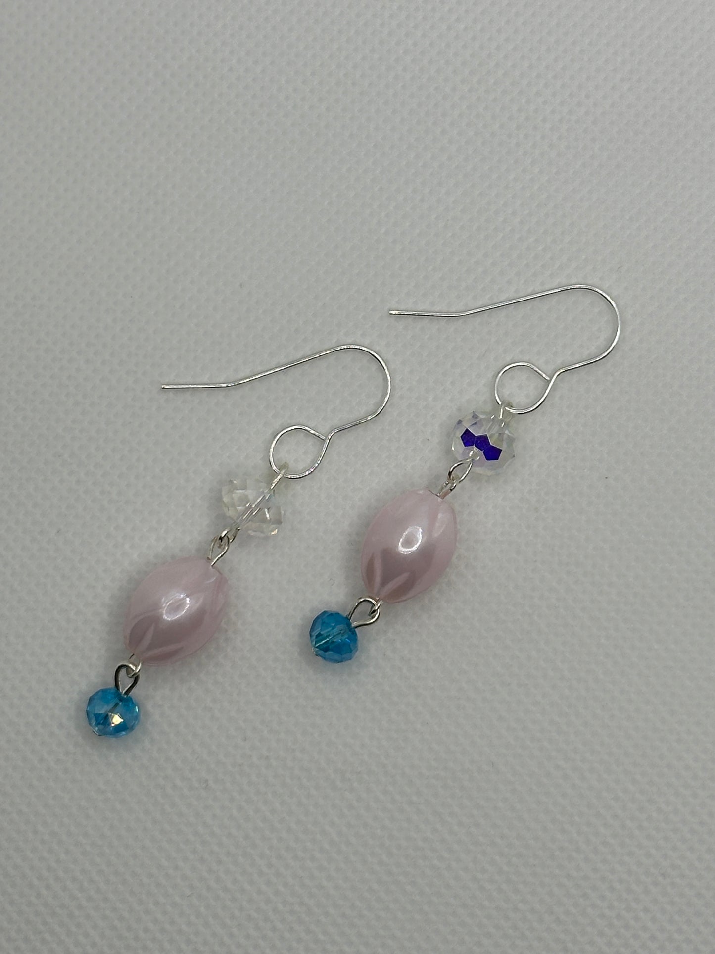 Lover pink and blue bead small dangles