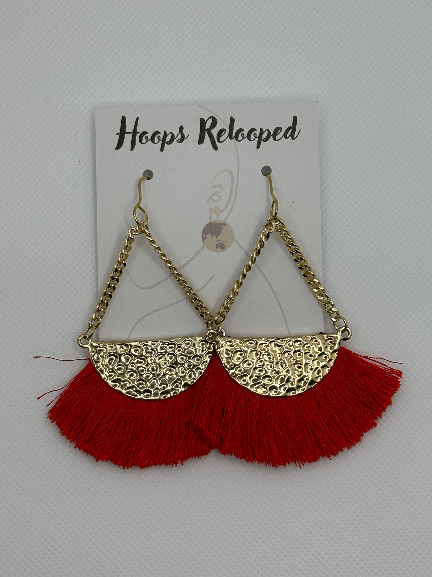 Red gold tassels